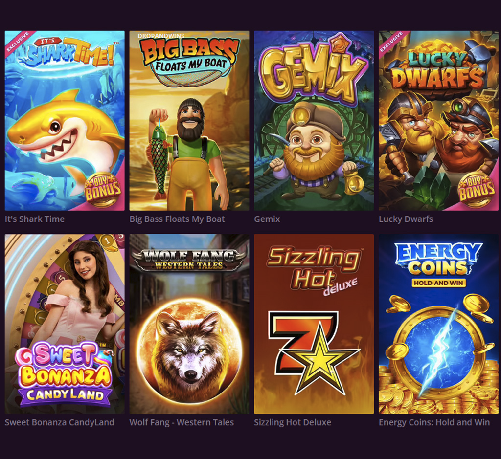 MalinaCasino popular games on desktop